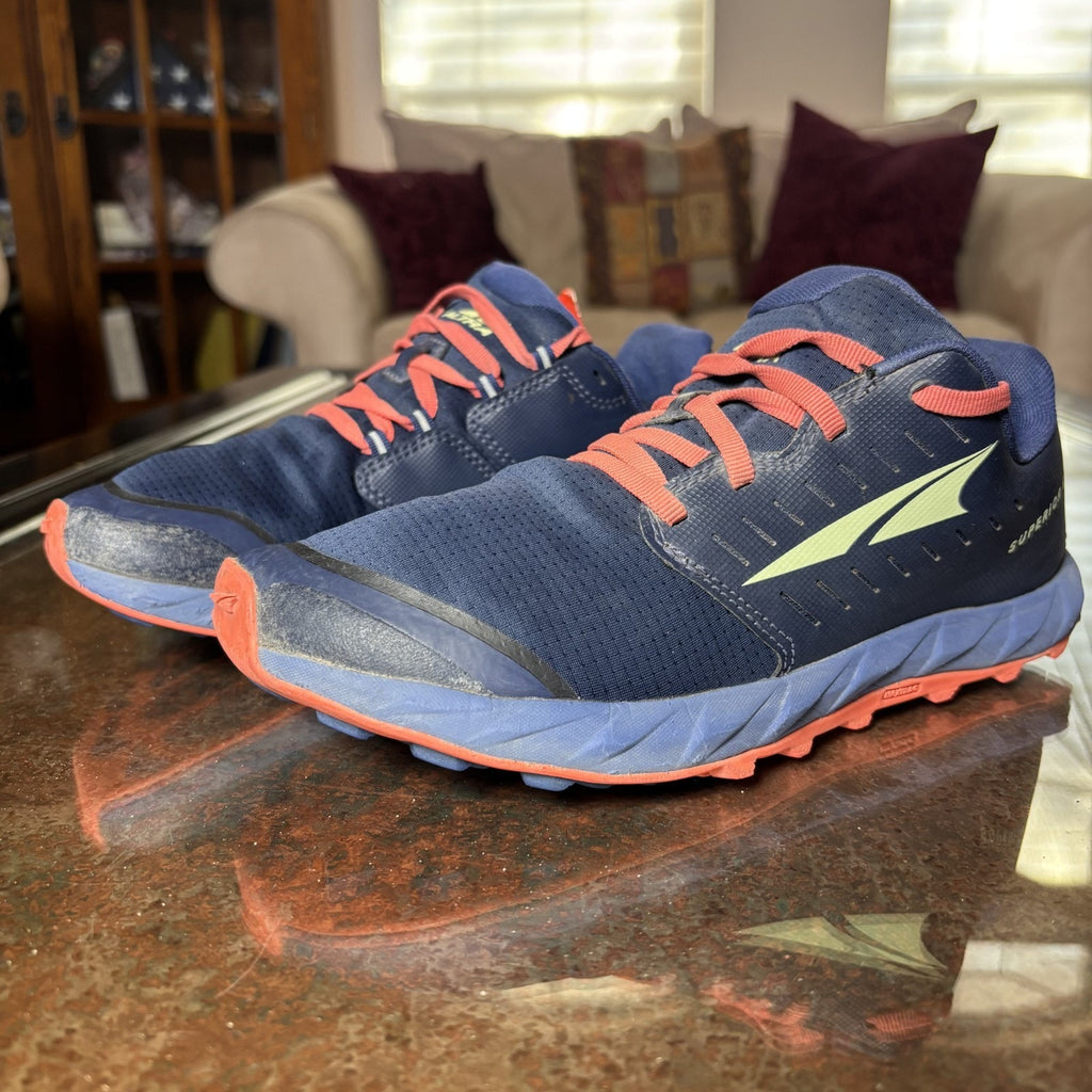 Altra Superior 5 Shoes Women's 8 Blue Trail Running Athletic Zero Drop Sneakers