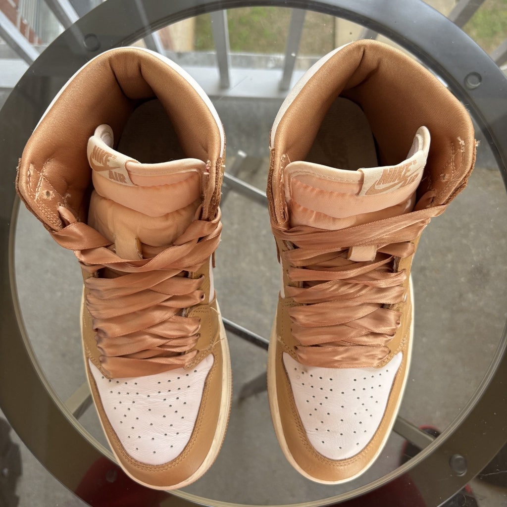 Air Jordan 1 Retro High OG Shoes Women's Size 9 Praline White Lifestyle Sneakers