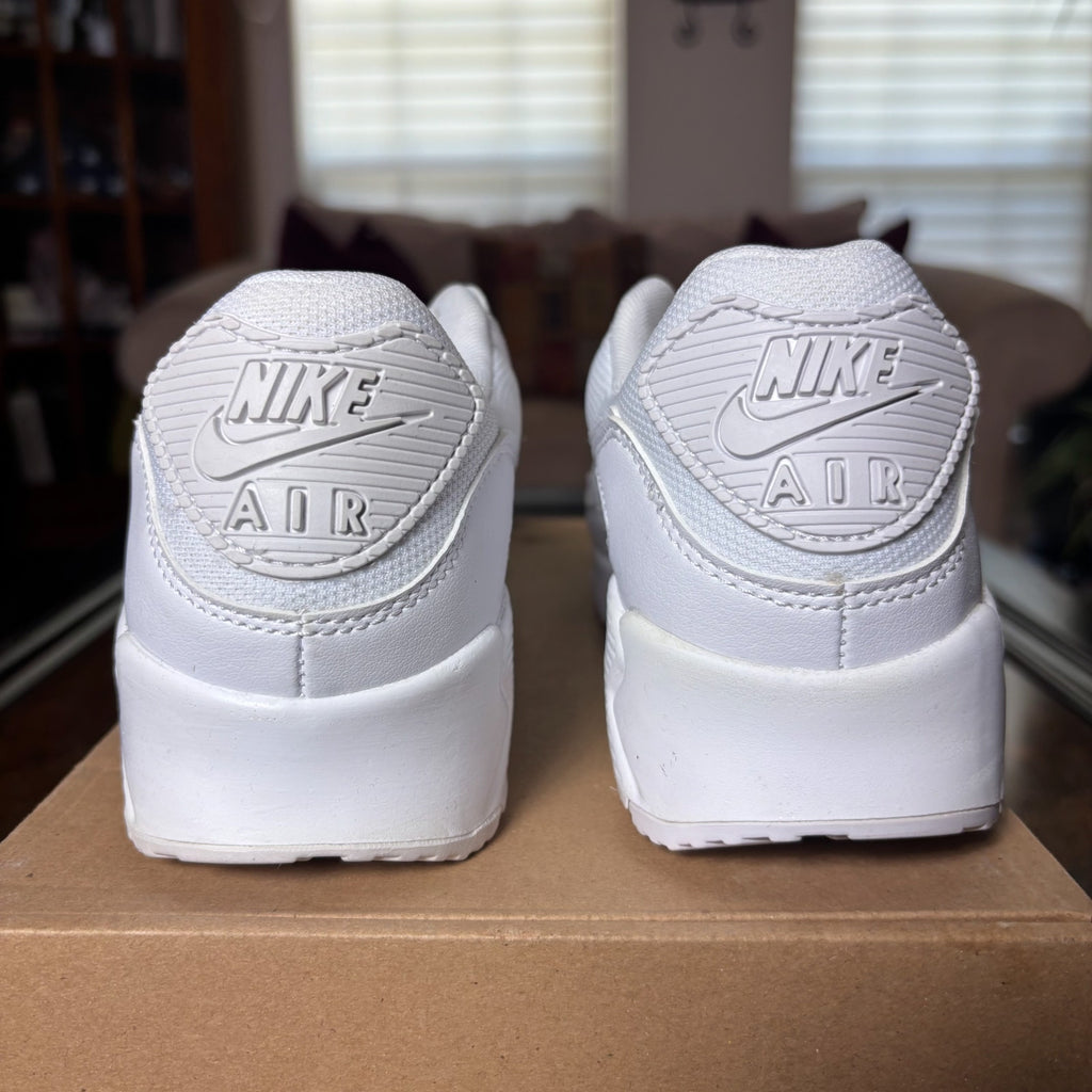 Nike Air Max 90 White Leather Mesh Athletic Lifestyle Sneakers Women's Sizes NEW