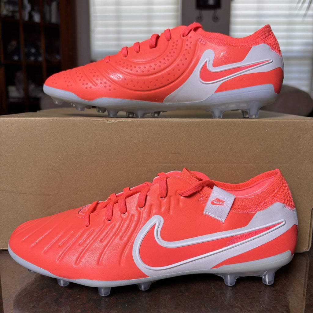Nike Tiempo Legend 10 Elite AG Pro Soccer Cleats Women's Size 7.5 Orange White