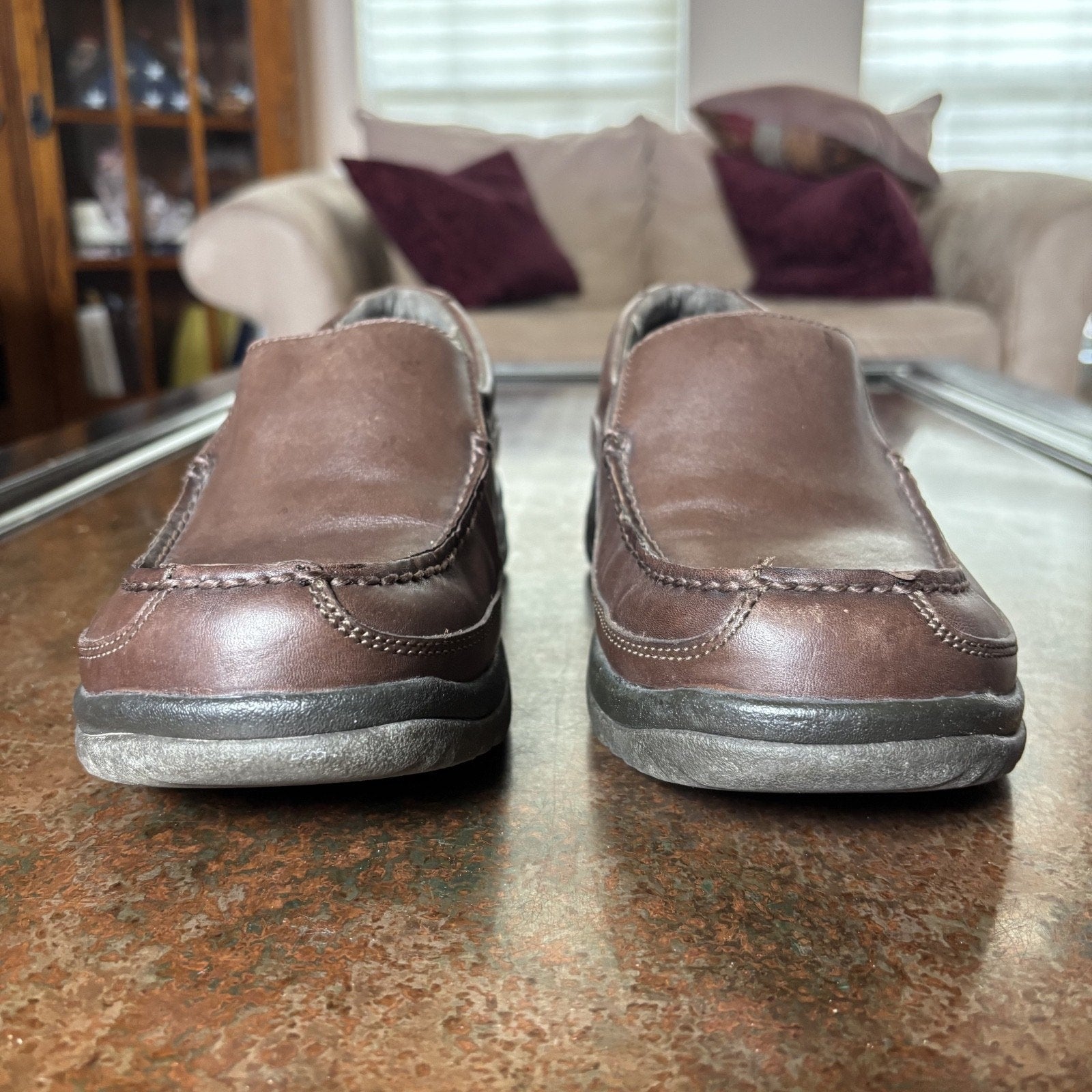 Dansko Wayne Loafers Mens Size 43 US 10 Leather Slip Resistant Brown Black Shoes