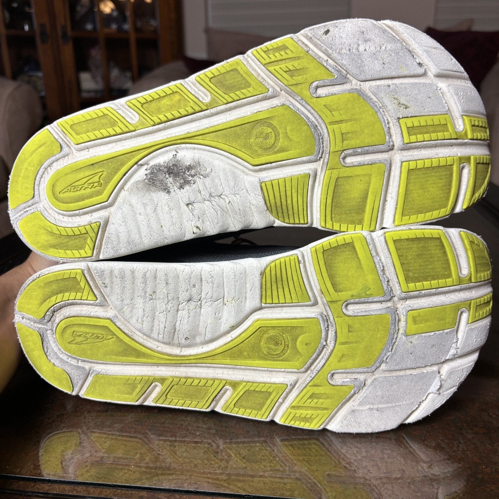Altra Torin Knit 3.5 Shoes Mens 10 Grey Neon Athletic Running Zero Drop Sneakers