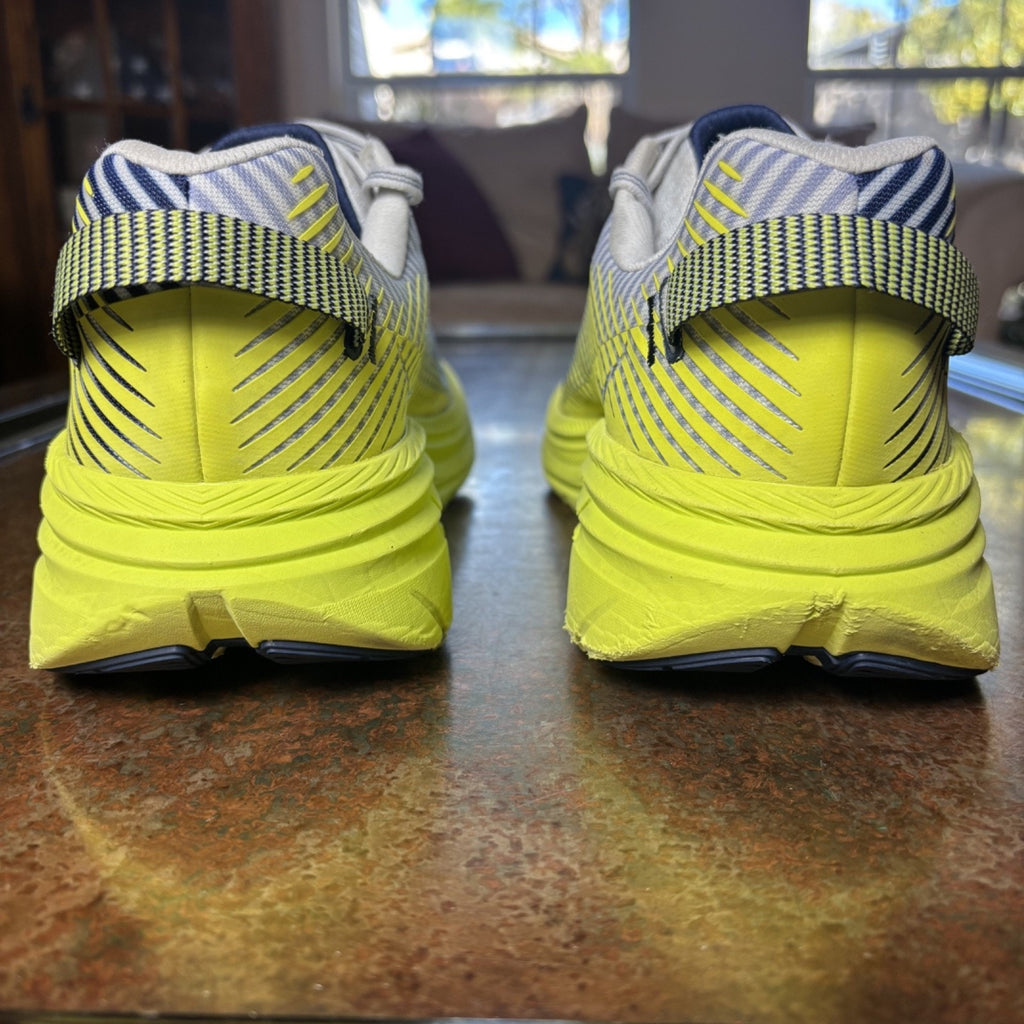 Hoka One One Rincon 2 Shoes Men's Size 12.5 Grey Volt Running Athletic Sneakers