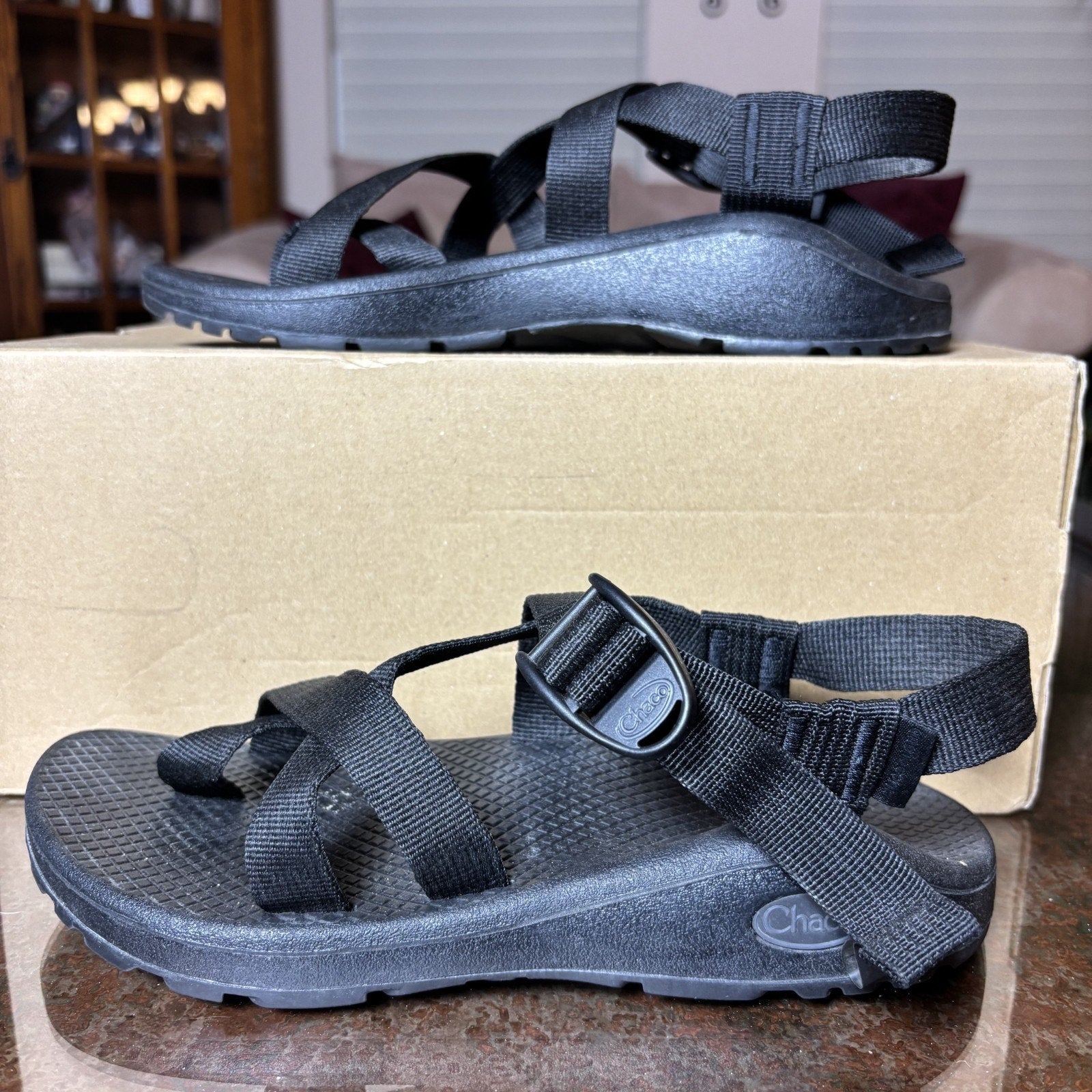 Chaco Z Cloud 2 Strappy Sandals Women's 7 Black Outdoor Comfort Athletic Shoes