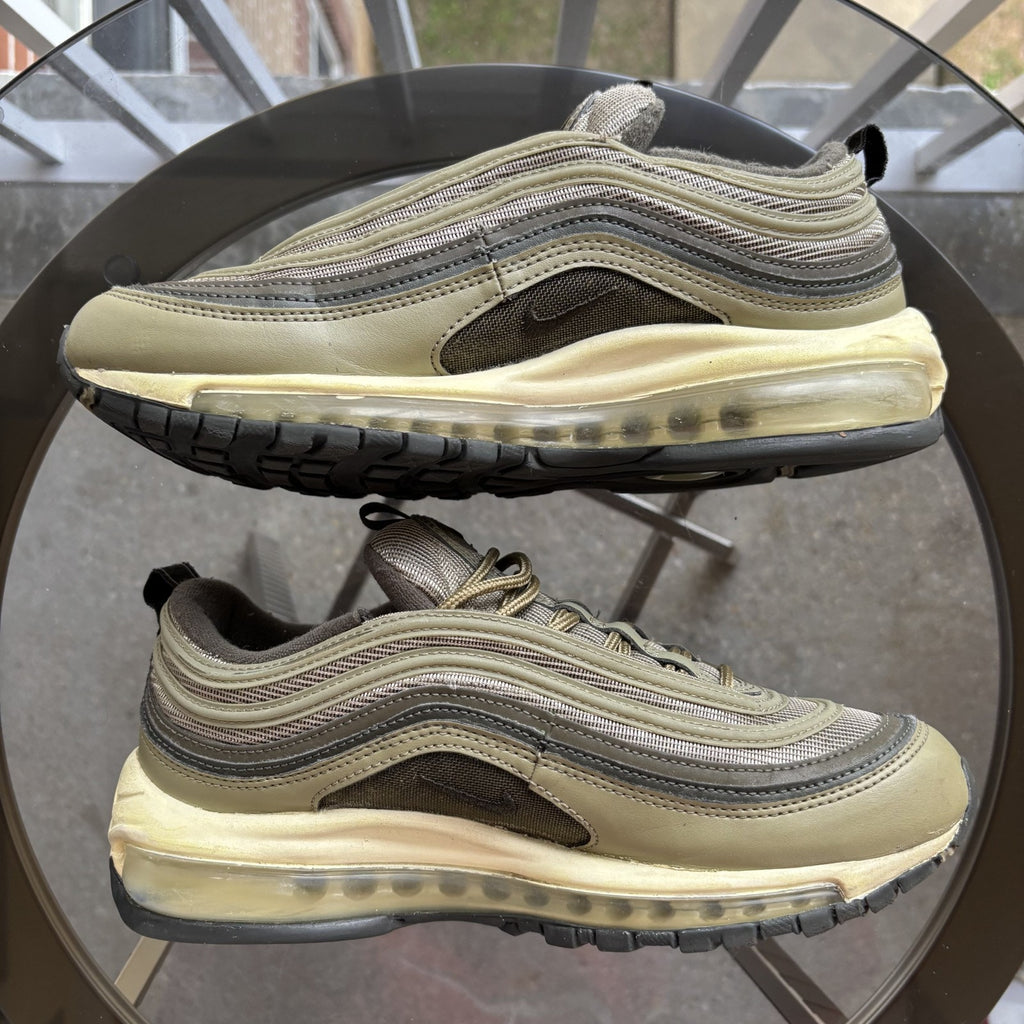 Nike Air Max 97 Shoes Womens Size 9.5 Army Green Athletic Lifestyle Gym Sneakers