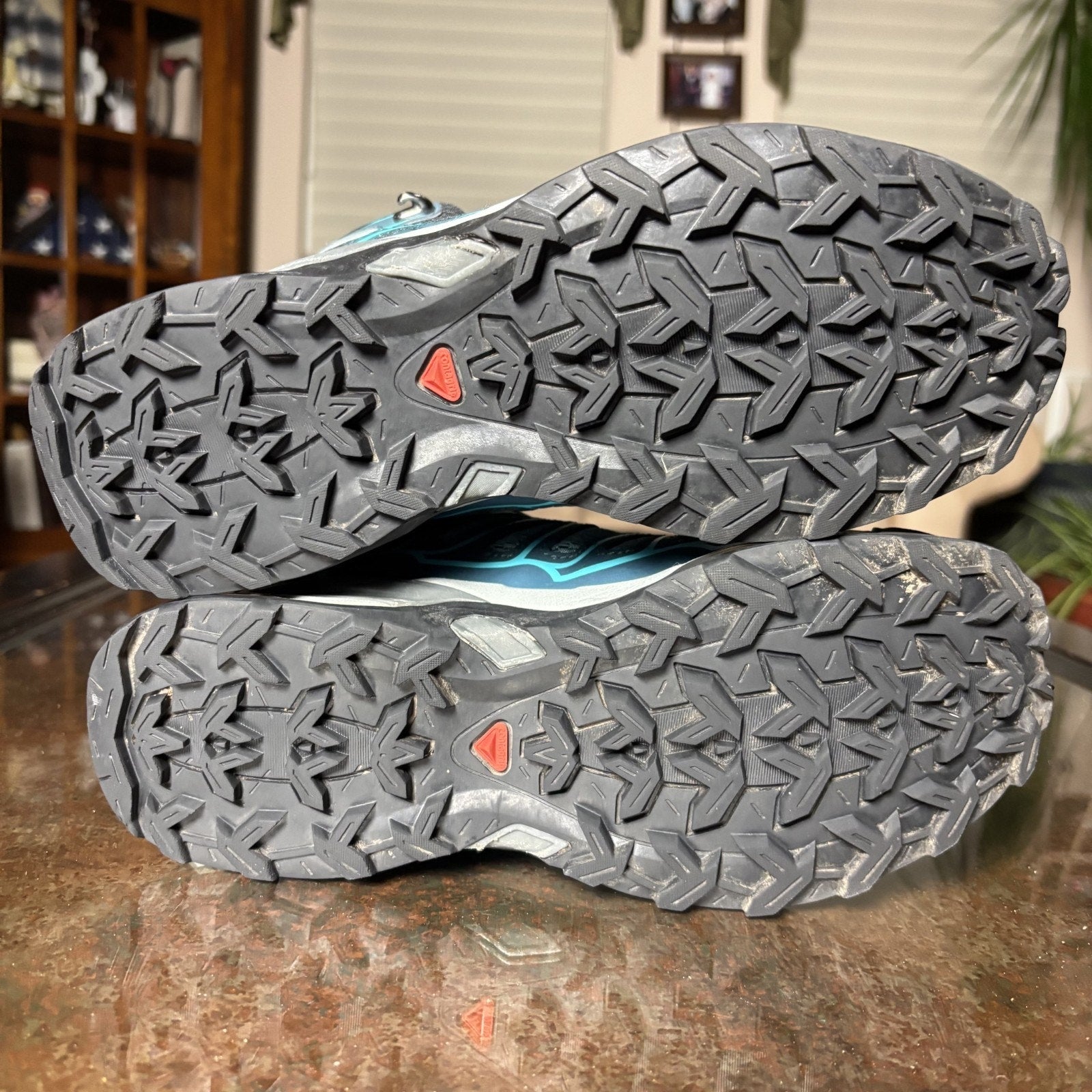 Salomon X-Ultra Mid Hiking Boots Women's Size 7.5 Blue Grey Trail Outdoor Shoes