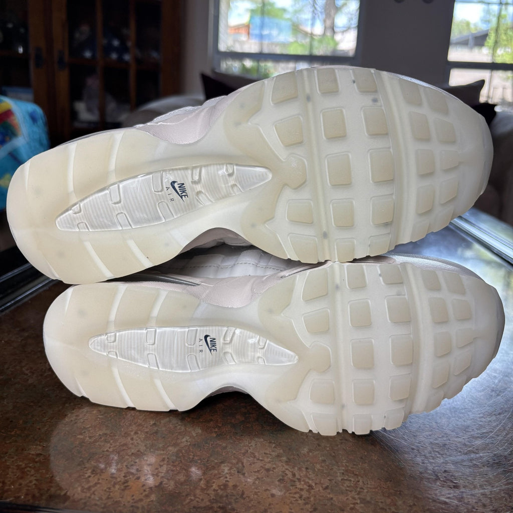 Nike Air Max 95 Shoes Women's 9 White Beige Athletic Running Lifestyle Sneakers