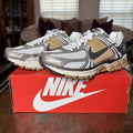 Nike Zoom Vomero 5 Shoes Mens 10.5 White Metallic Silver Beige Athletic Sneakers