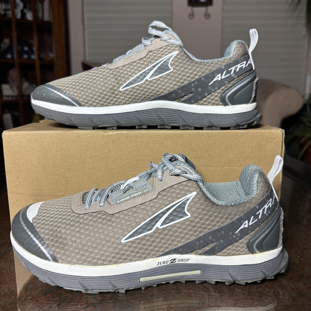 Altra Lone Peak 2.0 Shoes Women's Size 10 Grey Trail Running Athletic Zero Drop