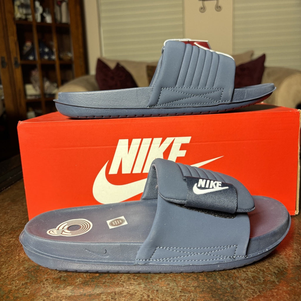 Nike Offcourt Adjust Slide Mens Size 8 Navy Blue Casual Sandals Recovery Comfort