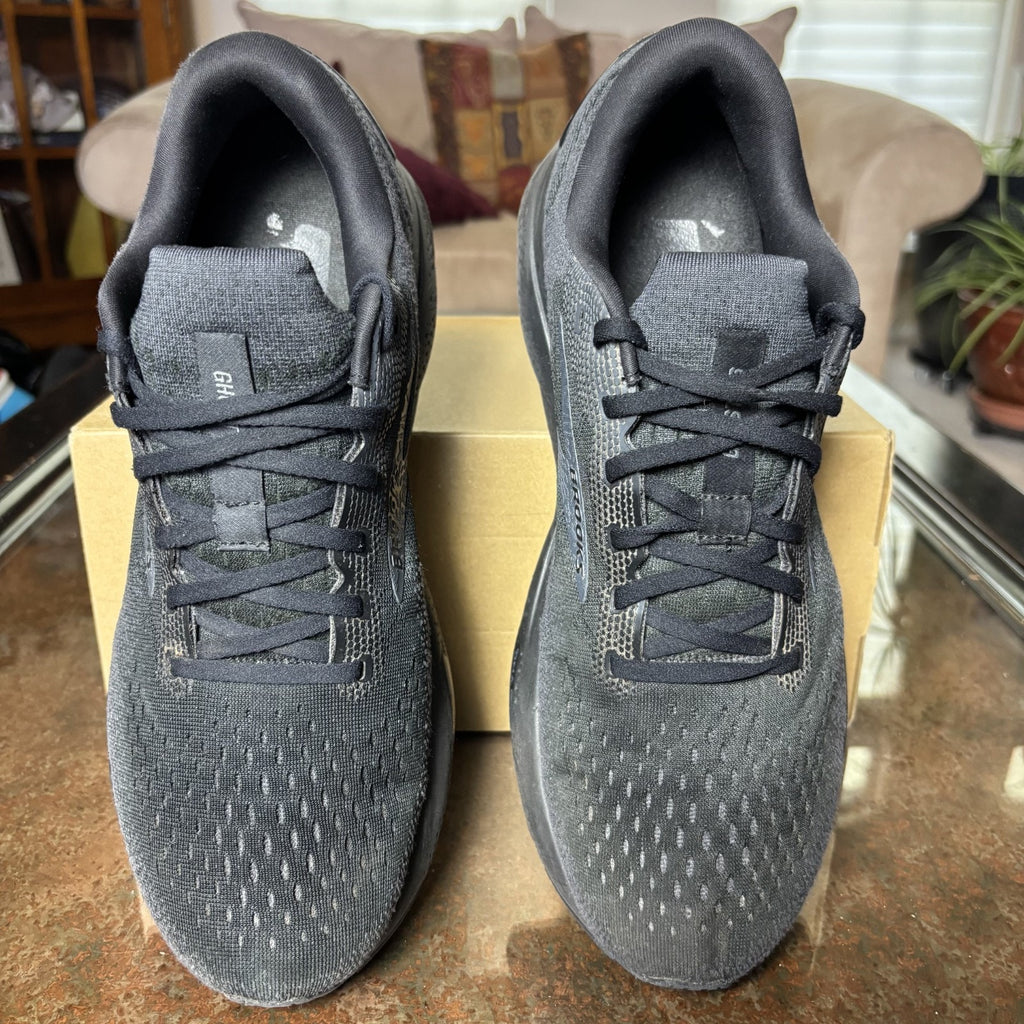 Brooks Ghost 16 Shoes Mens Size 11.5 2E Wide Black Road Running Comfort Sneakers