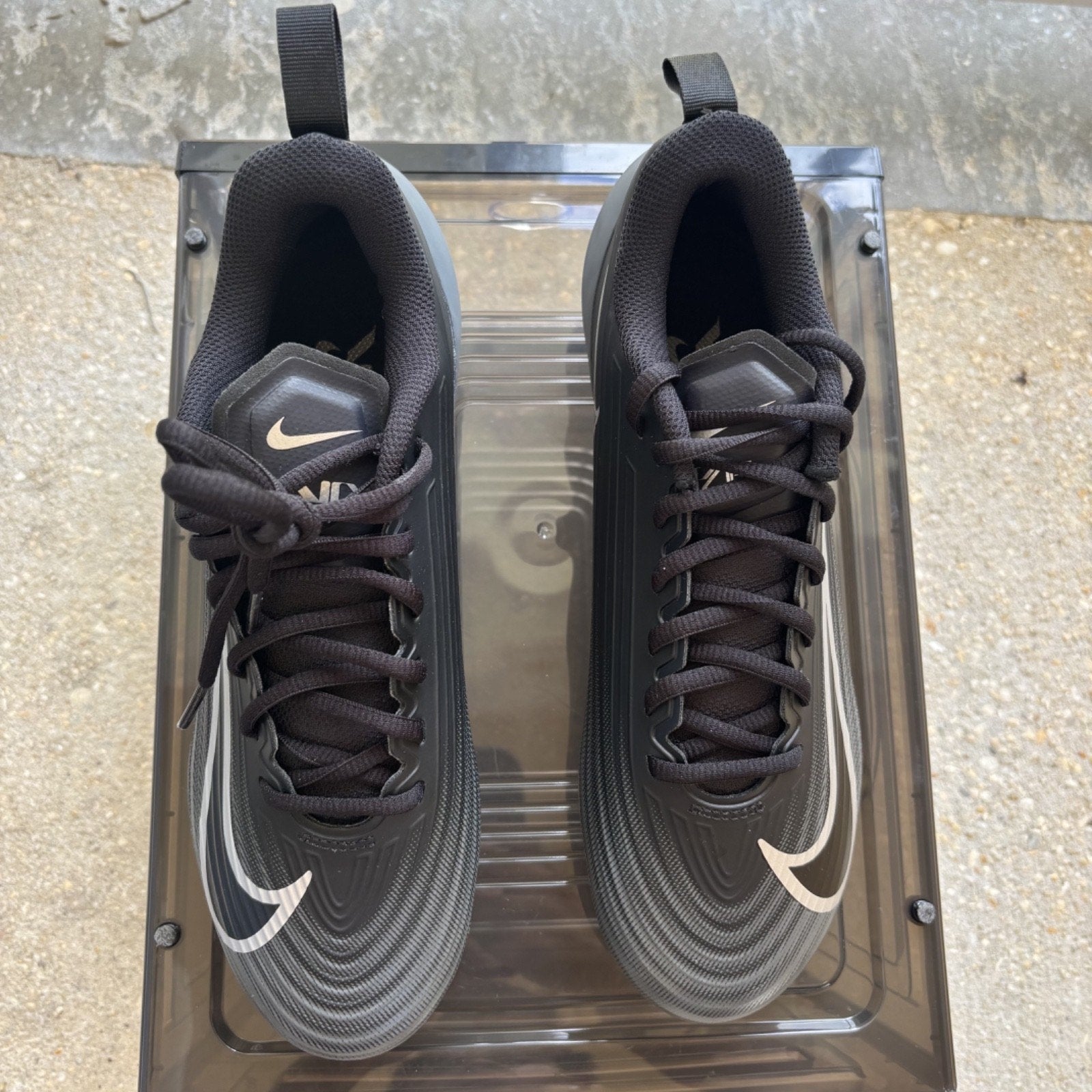 Nike Air Vapor Speed 3 Football Cleats Mens Size 7.5 Black Grey FB3303-002