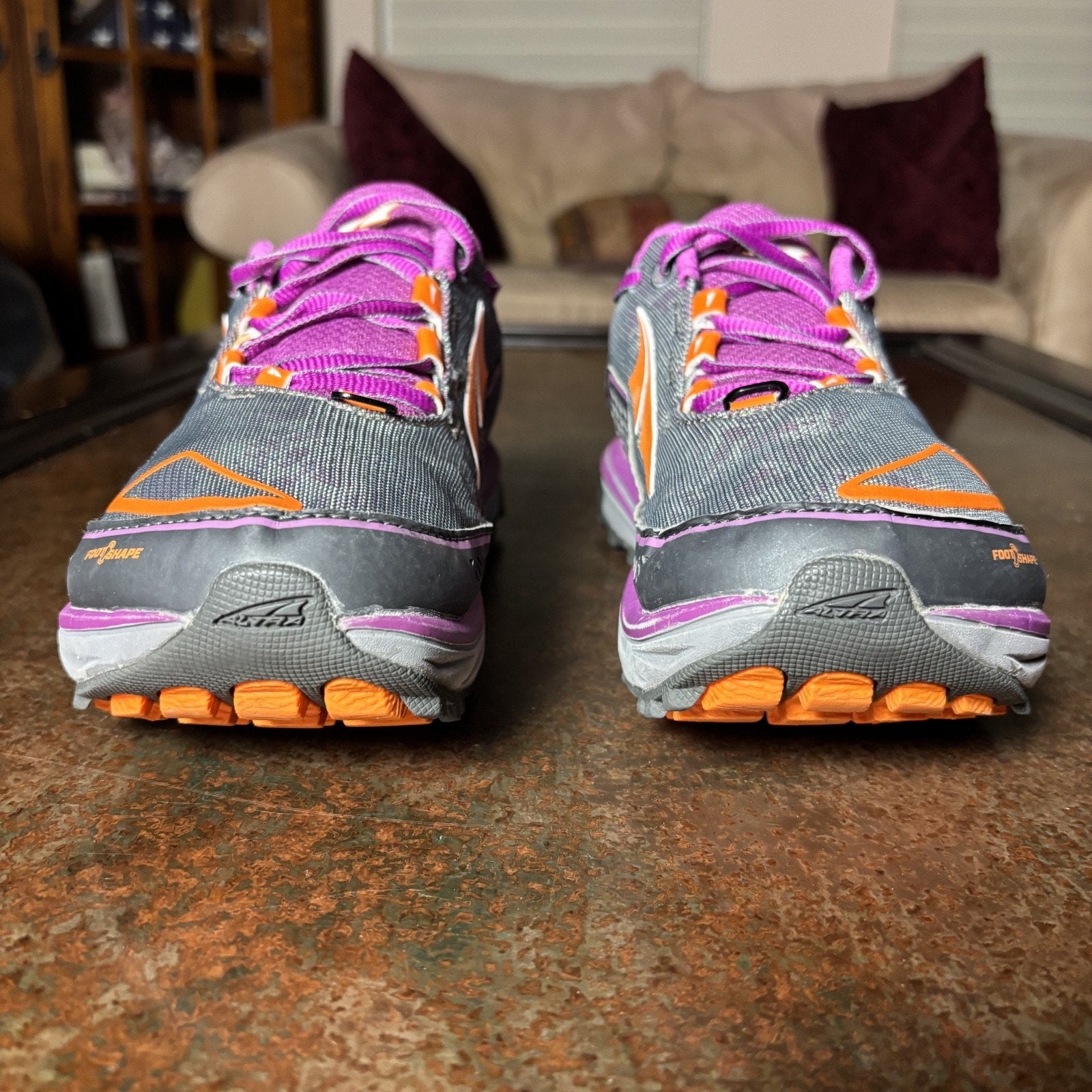 Altra Timp Women's 9 Grey Purple Trail Running ZeroDrop Athletic Shoes Sneakers