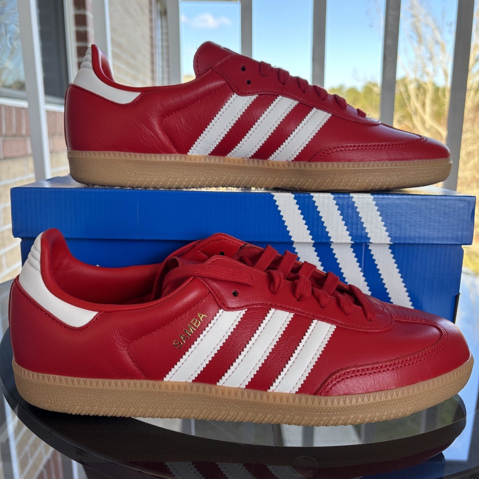 Adidas Samba OG Red White Casual Lifestyle Shoes Sneakers JR0881 Mens Sizes NEW