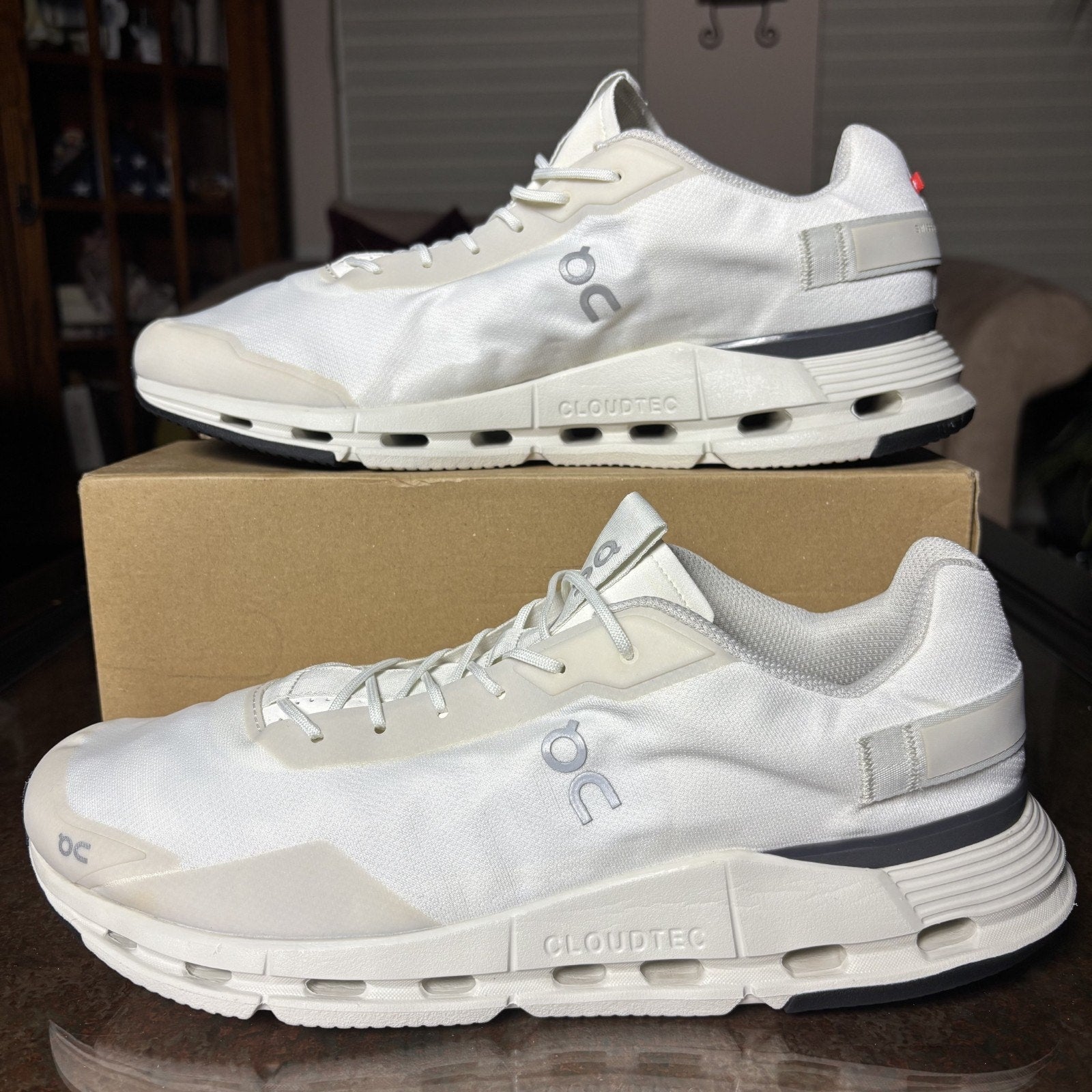 On Cloudnova Form Mens 13 White Road Running Athletic Gym Comfort Shoes Sneakers