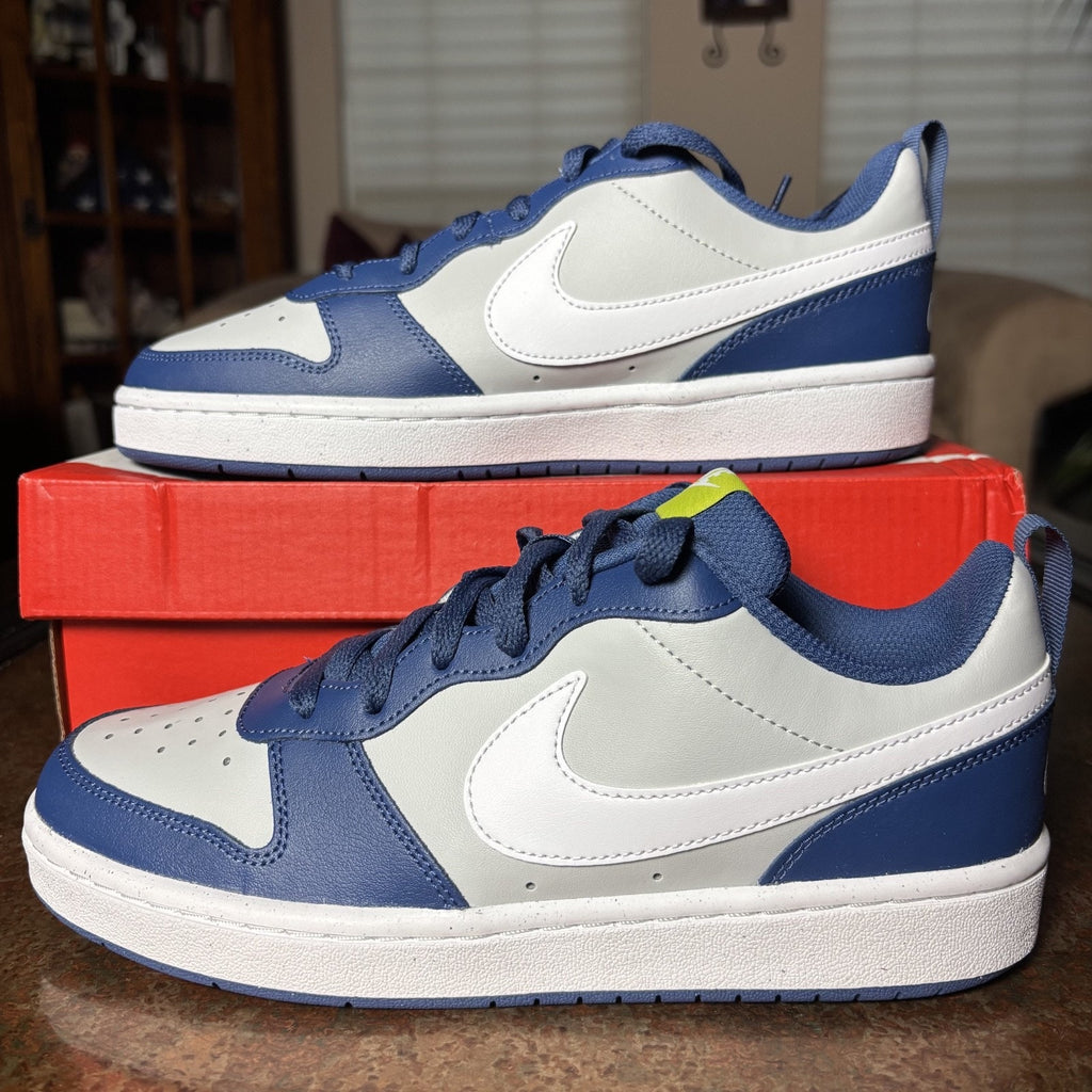 Nike Court Borough Low 2 Blue Grey Lifestyle Casual Shoes Sneakers Boys Sizes
