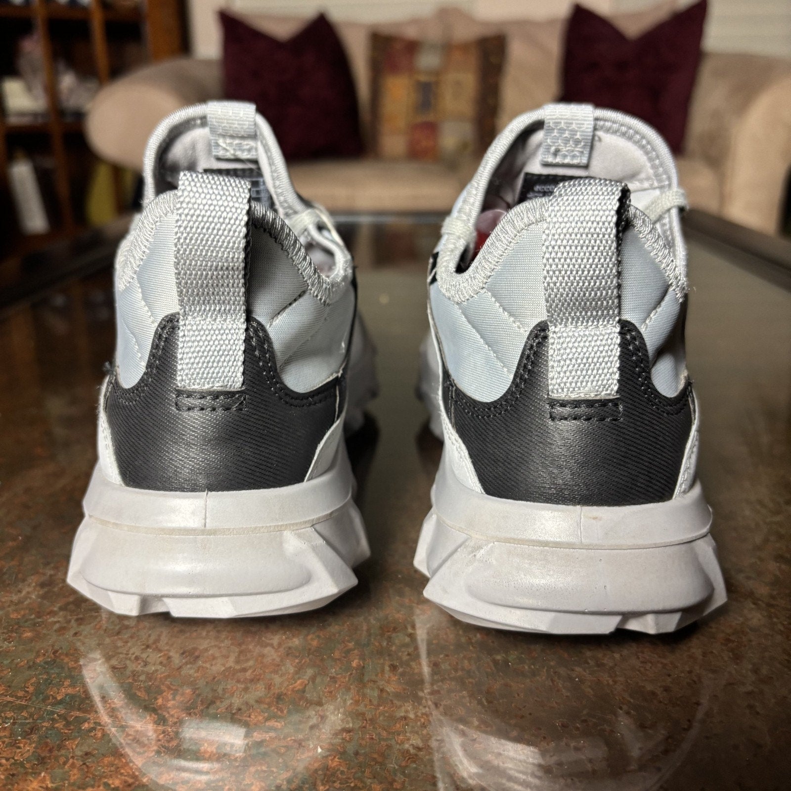 ECCO MX Low Women's Shoes EU 39 US 8 Grey Leather Trail Running Walking Sneakers