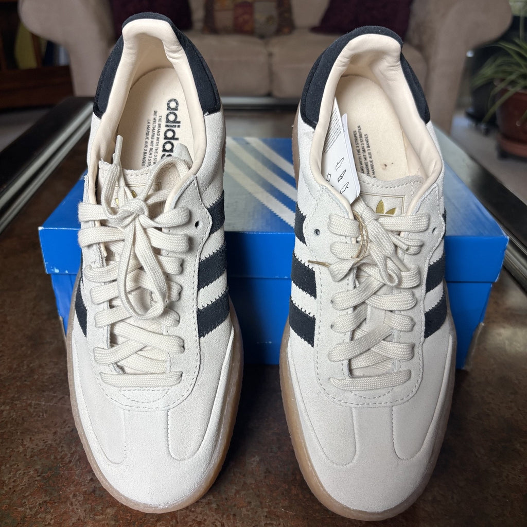 Adidas Sambae Shoes Women's 9.5 Cream Black Gum Suede Lifestyle Casual Sneakers