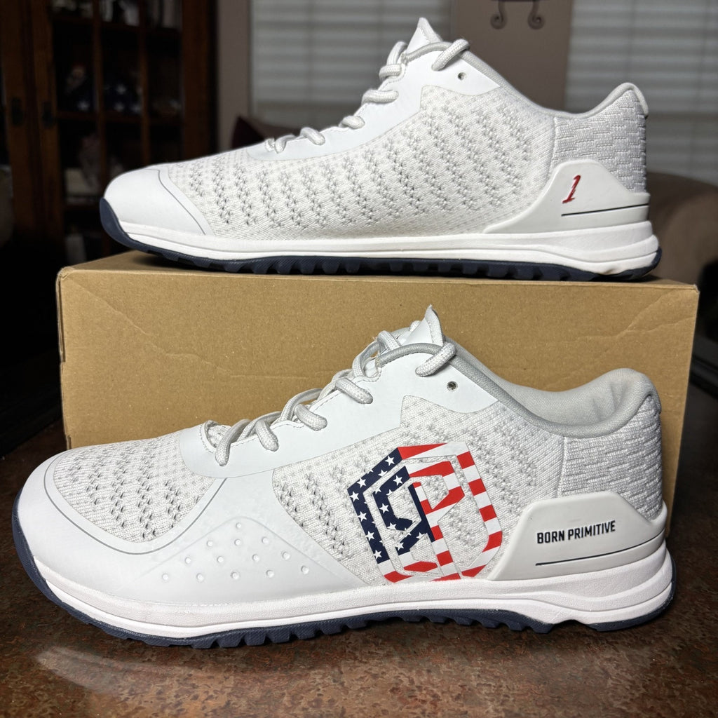Born Primitive Savage 1 Training Shoes Mens Size 11 White USA Weightlifting Gym