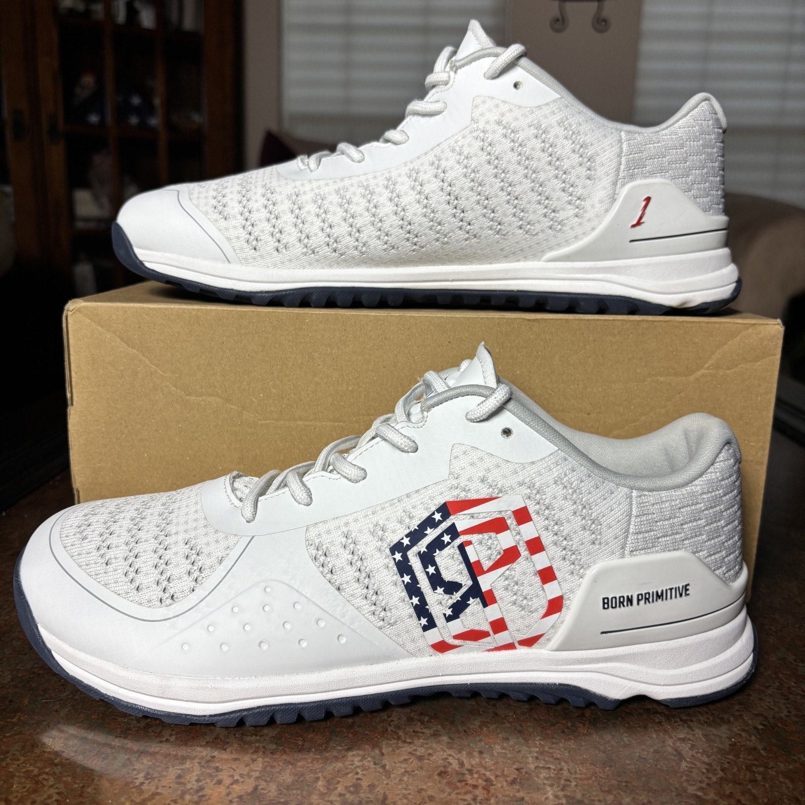 Born Primitive Savage 1 Training Shoes Mens Size 11 White USA Weightlifting Gym