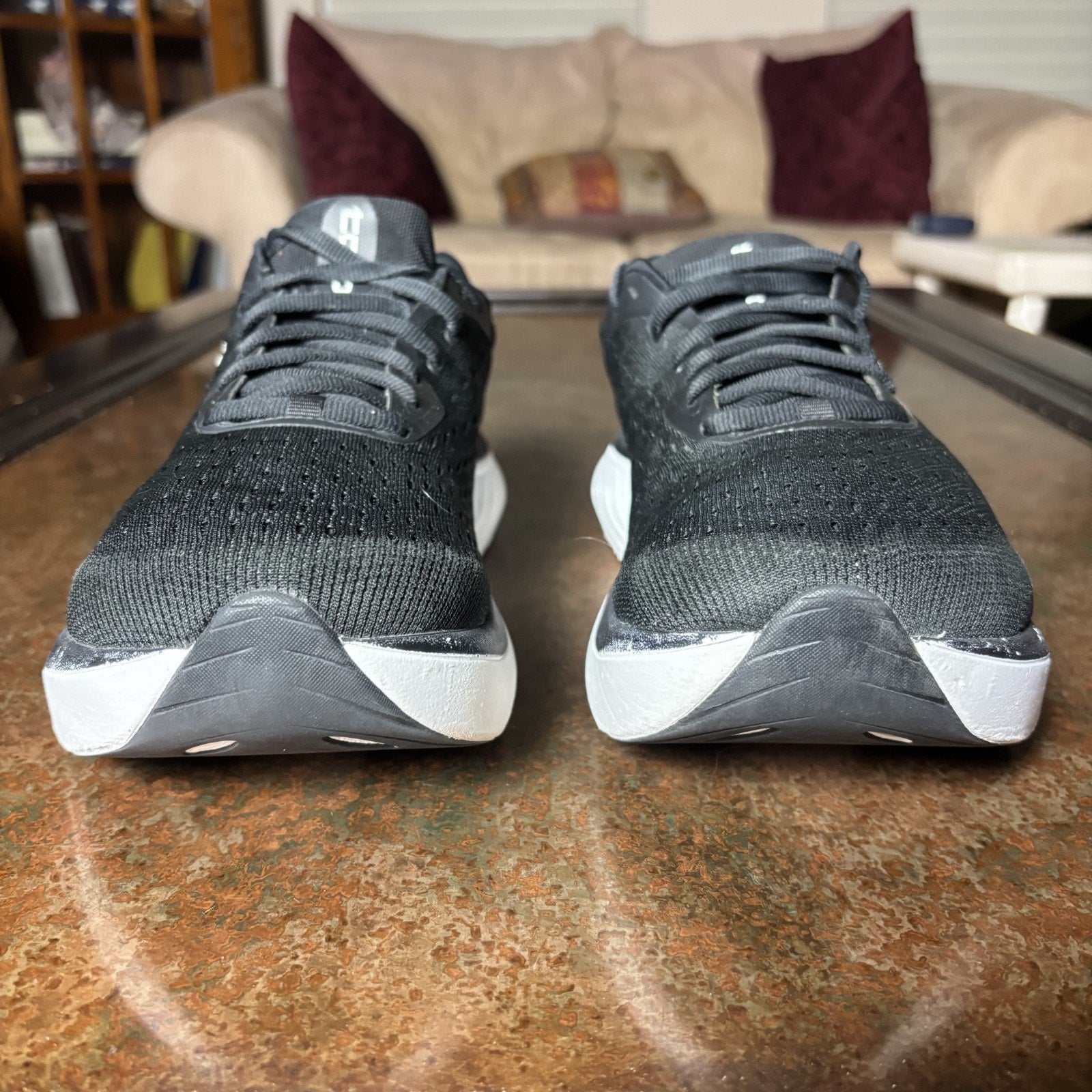 Topo Athletic Atmos Womens Size 9.5 Wide Black White Road Running Athletic Shoes