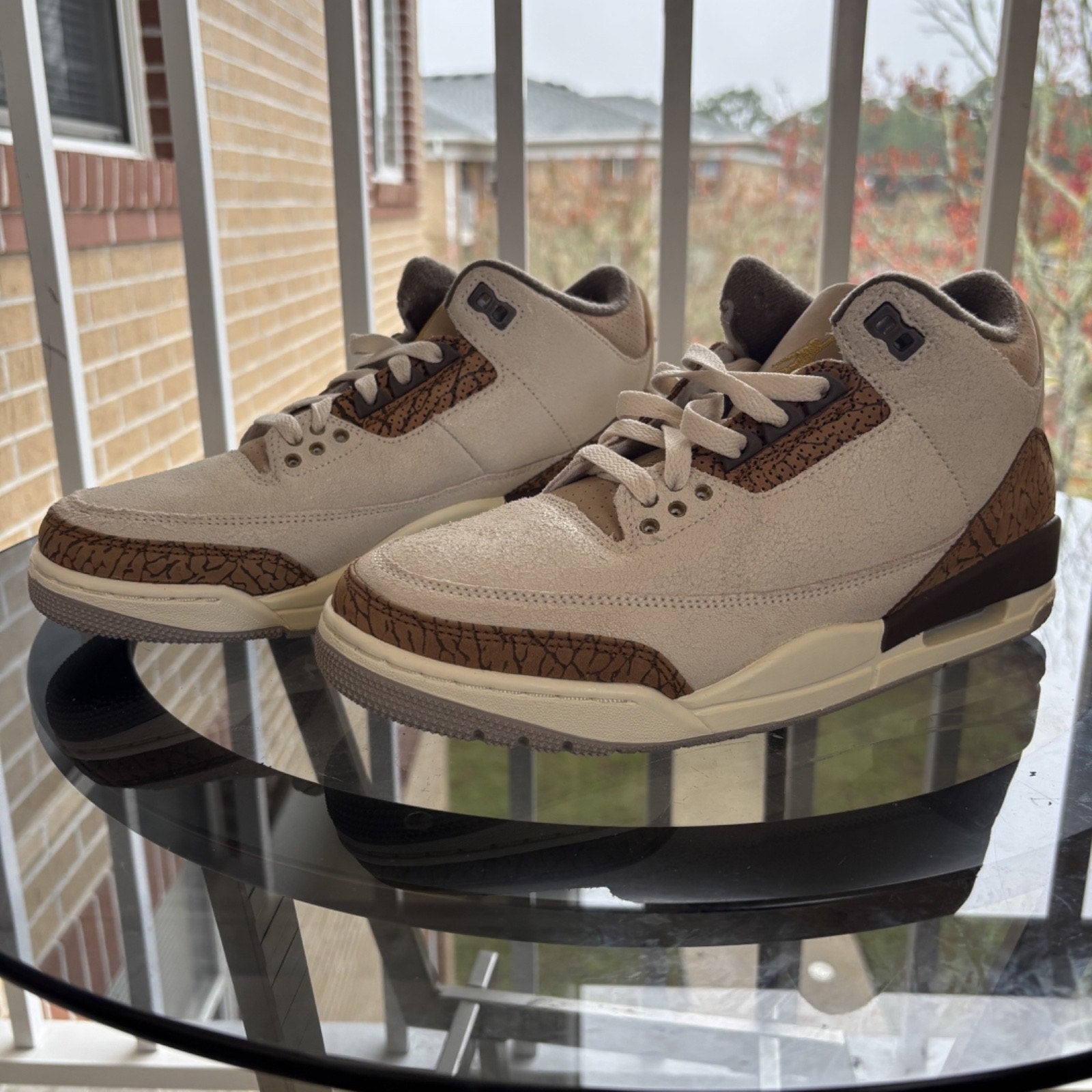 Nike Air Jordan 3 Retro Palomino Shoes Mens Size 8 Brown Casual Sneakers B Grade