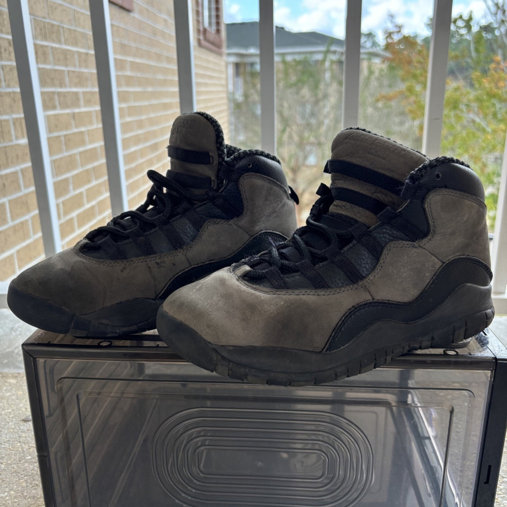 Nike Air Jordan 10 Retro Shadow Mens Sz 5 Grey Black Casual Basketball Sneakers