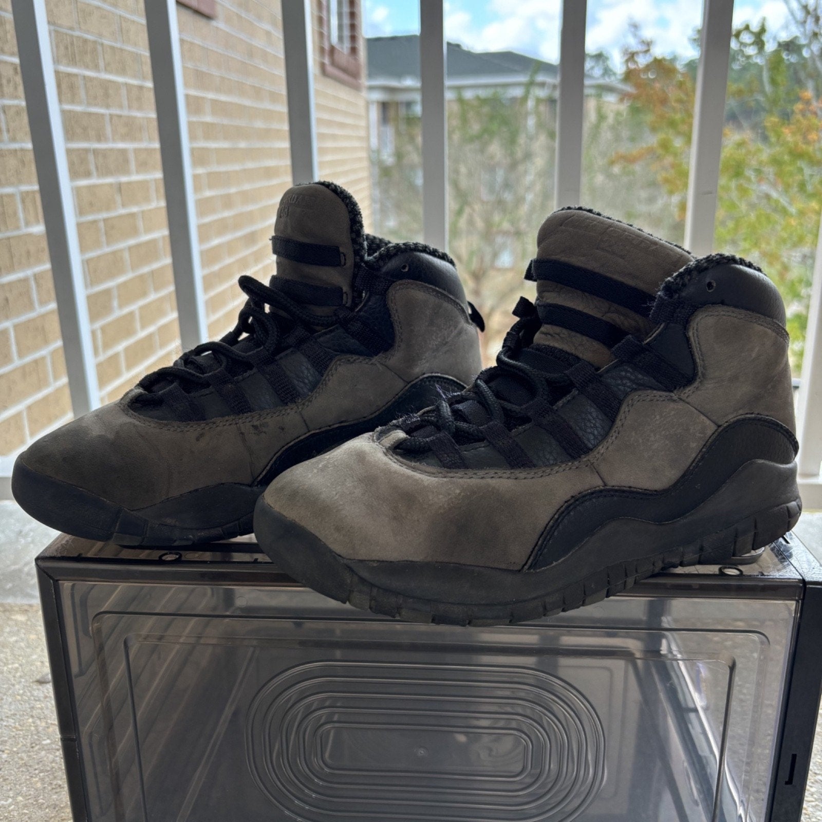 Nike Air Jordan 10 Retro Shadow Mens Sz 5 Grey Black Casual Basketball Sneakers