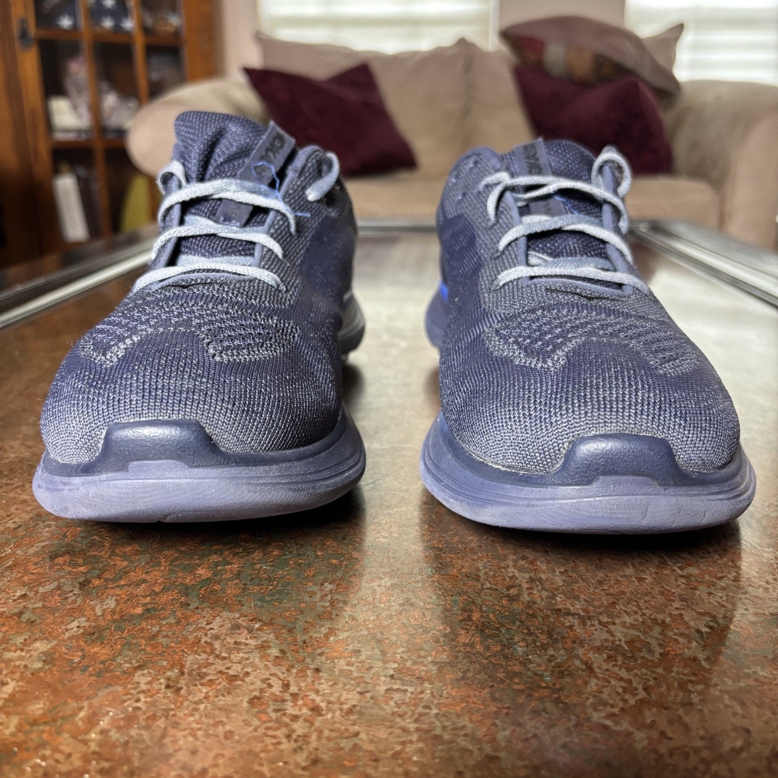 Hoka One One Hupana Flow Shoes Mens Size 12 Navy Blue Comfort Running Athletic