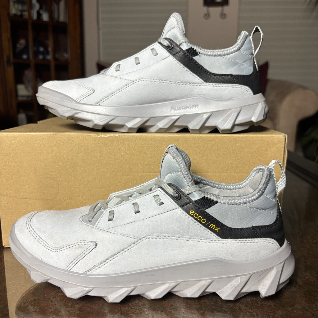 ECCO MX Low Women's Shoes EU 39 US 8 Grey Leather Trail Running Walking Sneakers